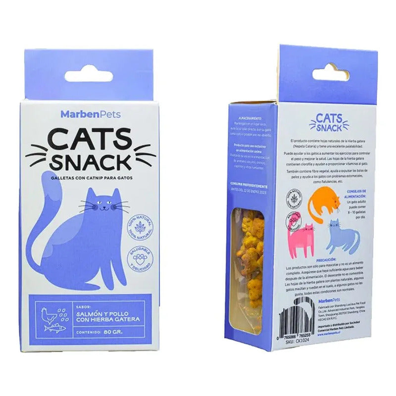Pack X6 Galletas Cats Snack Para Gatos Con Catnip Surtidas