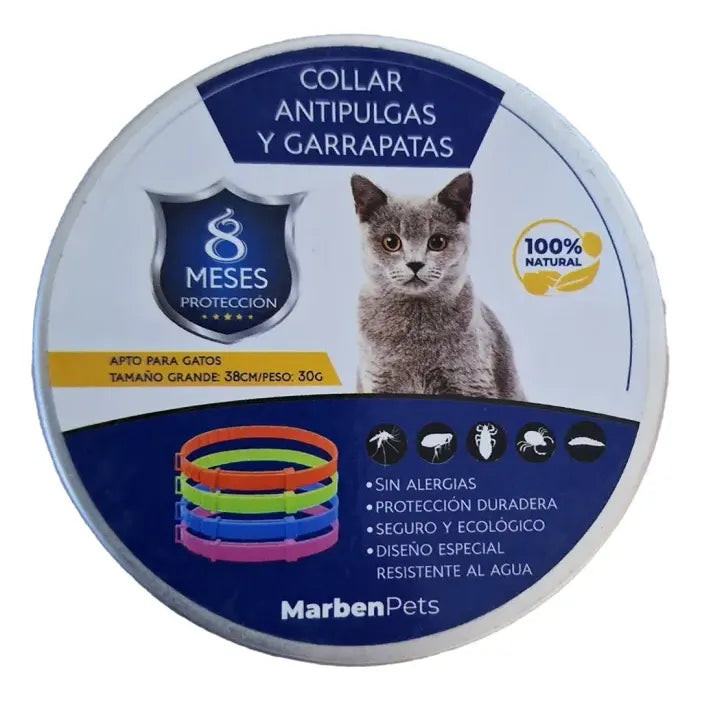Collar Repelente Anti Pulgas Para Gatos Ajustable