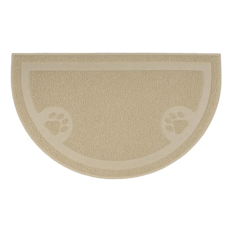 Alfombra Para Gatos Con Huellas Multiusos Baño Plato Beige