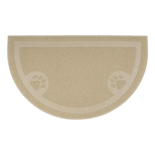 Alfombra Para Gatos Con Huellas Multiusos Baño Plato Beige