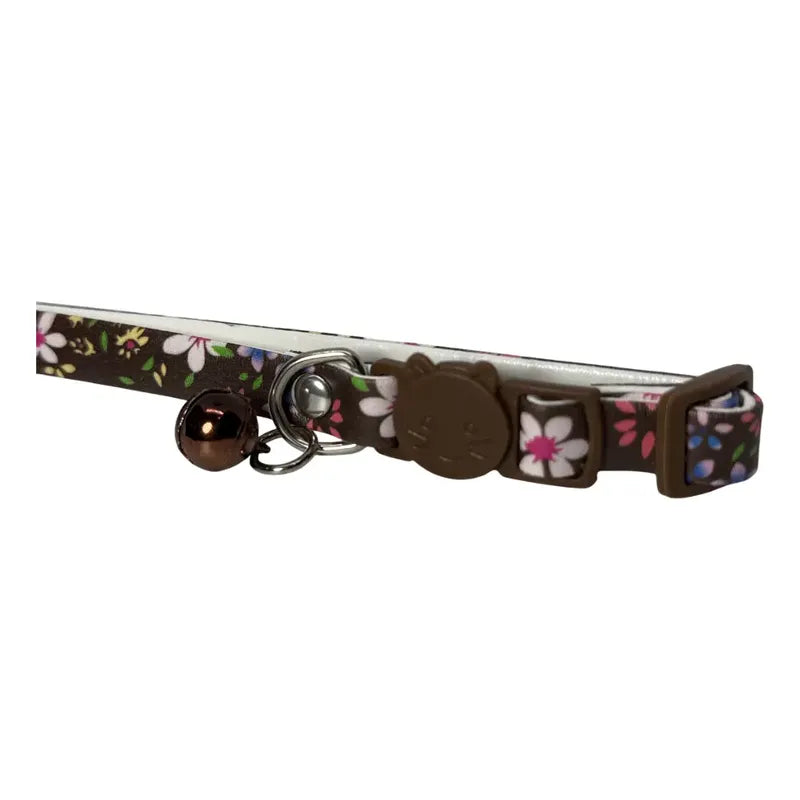 Collar anti ahorque con cascabel café