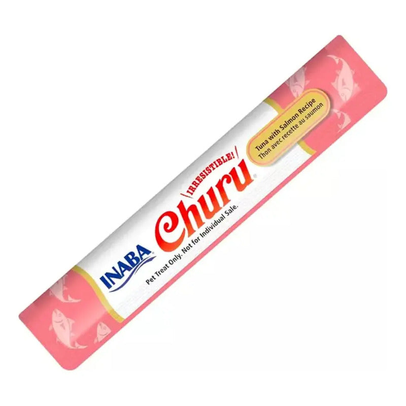 Snack Para Gatos Churu Sabor Atún Con Salmón 4 Tubos