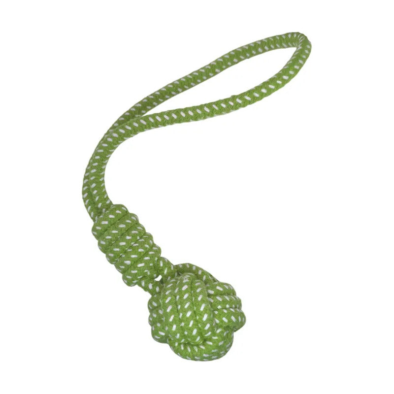 Pelota de cuerda con doble nudo verde