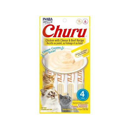Churu Sabor Pollo Con Carne Y Queso 4 Tubos