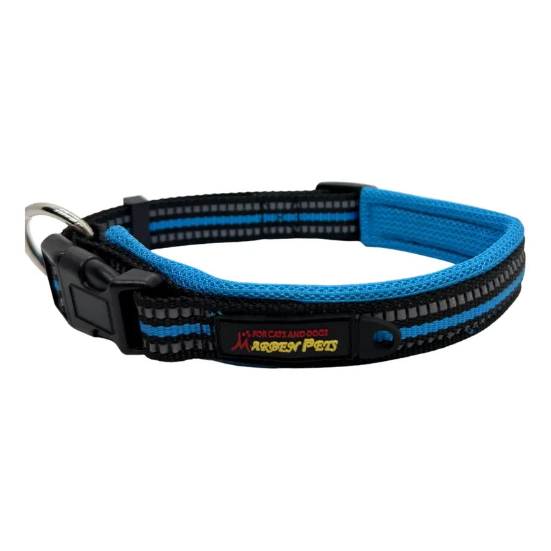Collar Para Perros Reflectante Talla M Azul