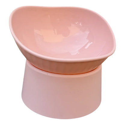Plato Para Perros Y Gatos Inclinado Elevado Rosa