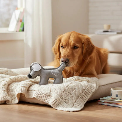 Peluche perrito de cuero