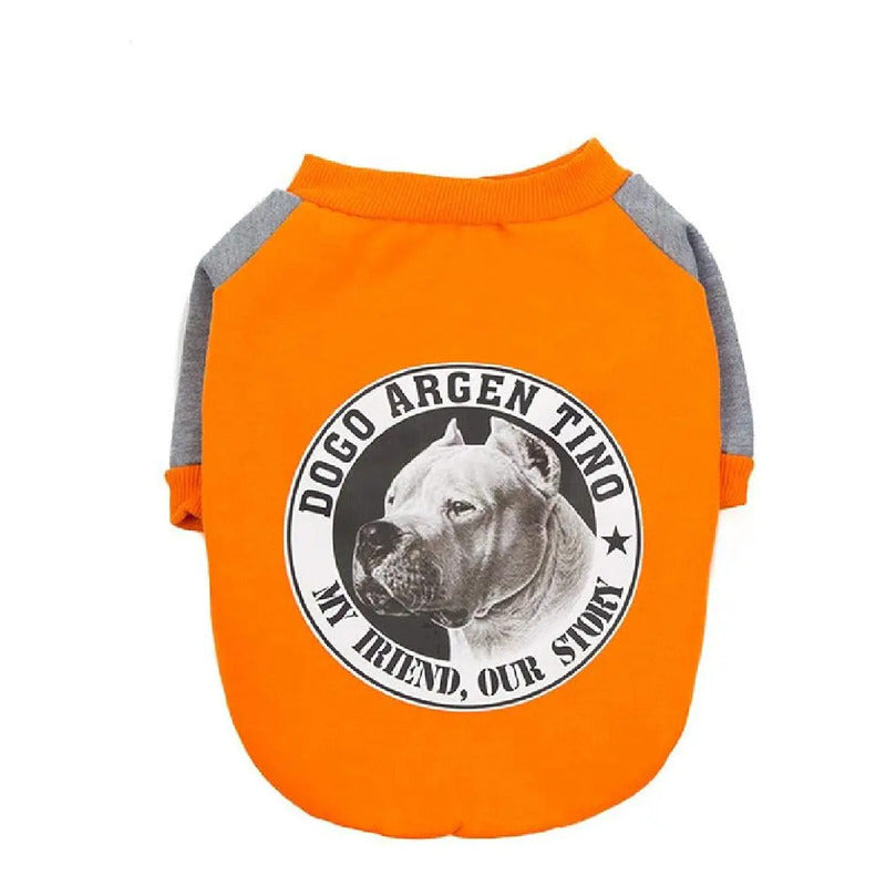 Polerón con diseño naranja talla M