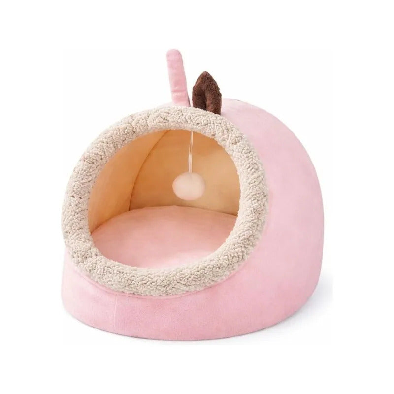 Cama Cueva Para Gatos Y Perros Pequeños Rosa Cueva