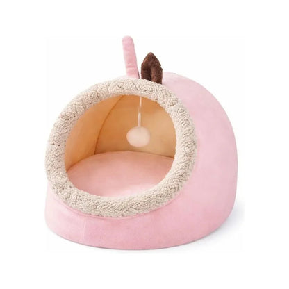 Cama Cueva Para Gatos Y Perros Pequeños Rosa Cueva