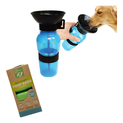 Kit De Paseo Para Mascotas Con Bebedero Y Bolsas 120 Un Variado