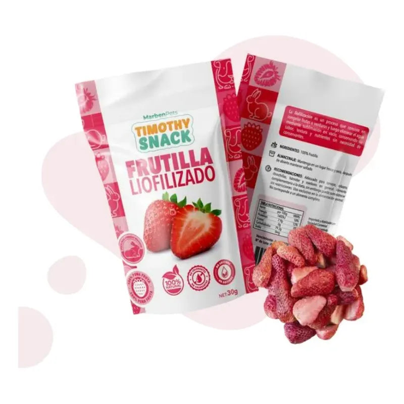 Snack Para Roedores Frutilla Liofilizada 30 Gr