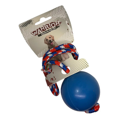 Juguete bola maciza con cuerda azul
