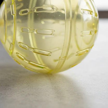 Esfera acrílica con pedestal 18 cm amarillo