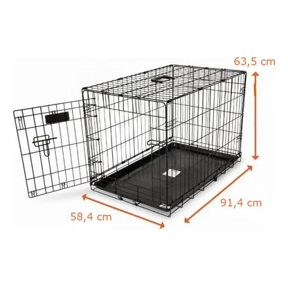 Jaula Para Perros L Con Puerta Y Bloqueo De 5 Puntos Negro