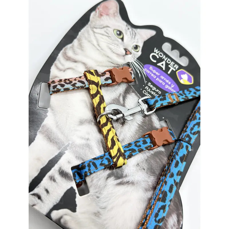 Arnés Con Correa Para Gatos Con Diseños Leopardo