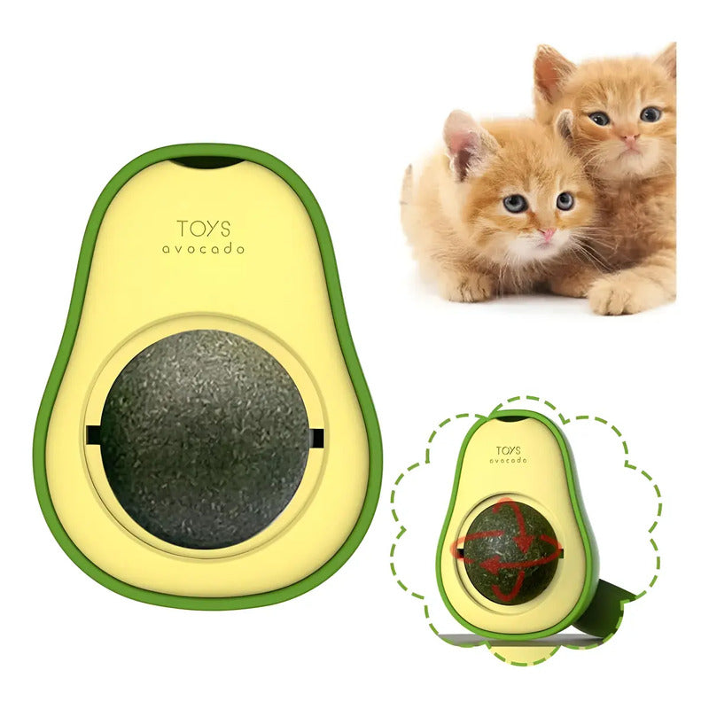 Palta con bola de catnip giratoria