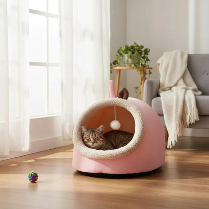 Cama Cueva Para Gatos Y Perros Pequeños Rosa Cueva