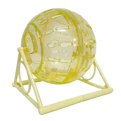 Esfera acrílica con pedestal 18 cm amarillo