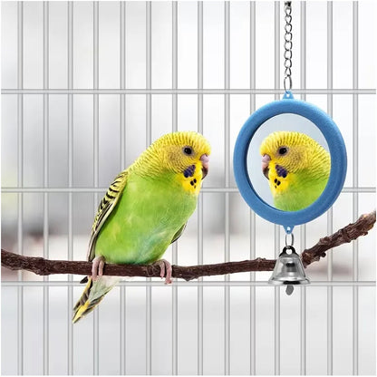 Espejo Para Aves Con Campana Y Gancho Variado