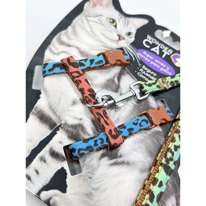 Arnés Con Correa Para Gatos Con Diseños Leopardo