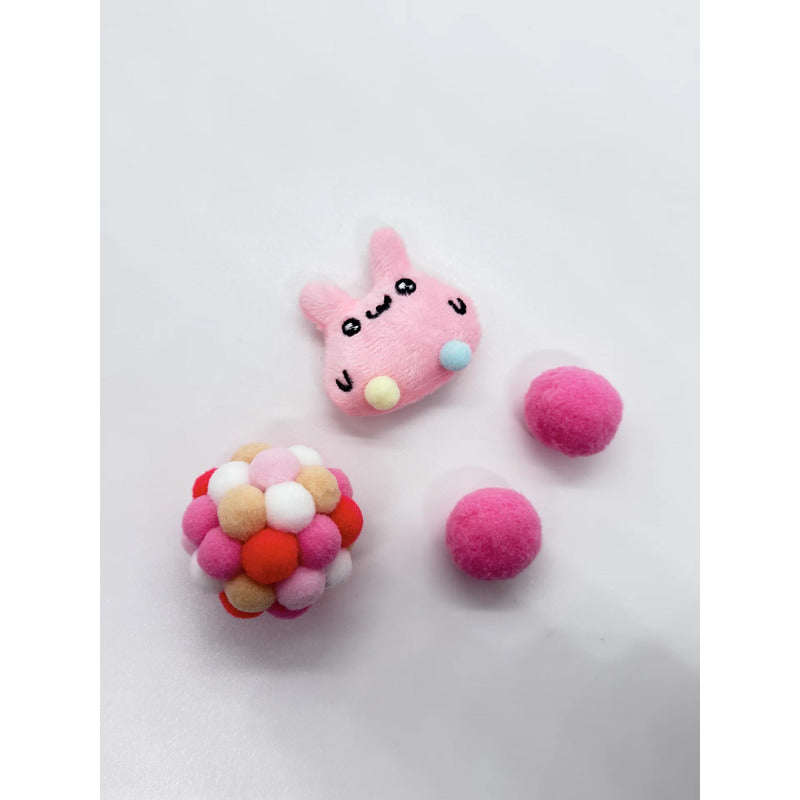 Kit De Juguetes Para Gatos Interactivos Variados Rosado