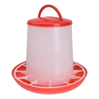 Pack Comedero 3kg Y Bebedero 3l Gallinas Pollos Plástico Roro Rojo