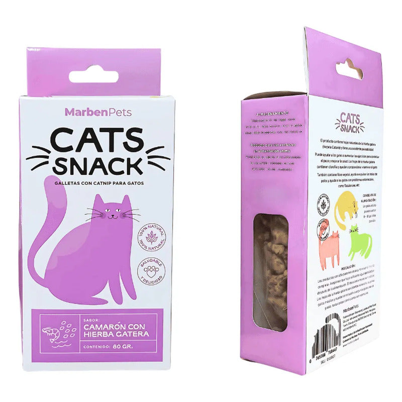 Pack X6 Galletas Cats Snack Para Gatos Con Catnip Surtidas