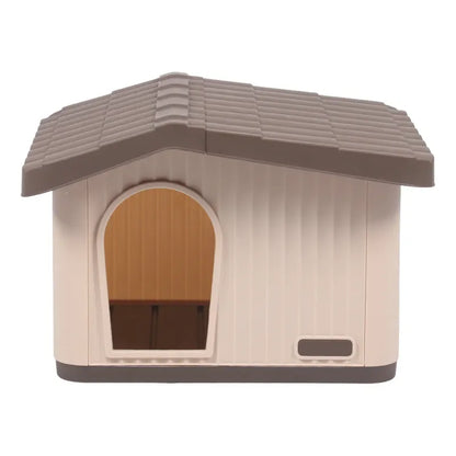 Casa Para Perros Plástica Pequeña Armable Café