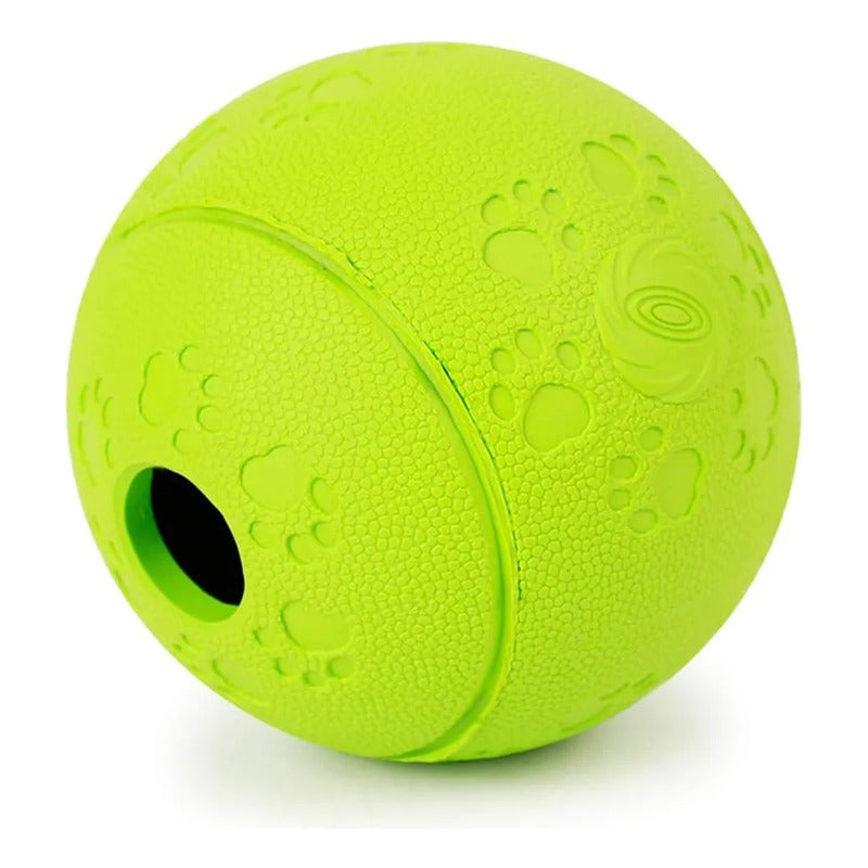 Pelota caucho dispensadora snack  verde