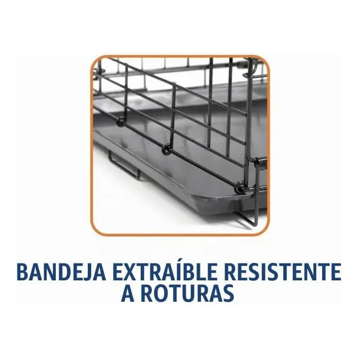 Jaula Para Perros Xs Con Puerta Y Bloqueo De 3 Puntos Negro
