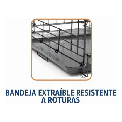 Jaula Para Perros Xs Con Puerta Y Bloqueo De 3 Puntos Negro