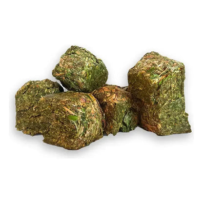 Pack Heno Alfalfa 1 Kg + Cubos Ballica 500 Gr Para Roedores