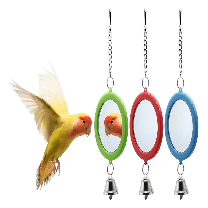 Espejo Para Aves Con Campana Y Gancho Variado