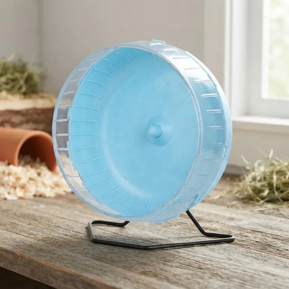 Rueda De Ejercicio Para Roedores 30 Cm Silenciosa Azul Acero