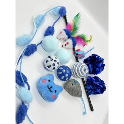 Kit De Juguetes Para Gatos Interactivos Variados Azul
