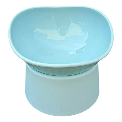 Plato Para Perros Y Gatos Inclinado Elevado Azul