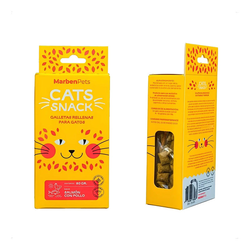 Galletas Para Gatos Cats Snack Rellenas Pack 12 Un