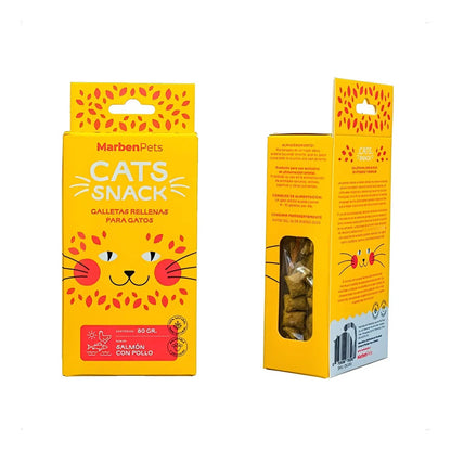 Galletas Para Gatos Cats Snack Rellenas Pack 12 Un