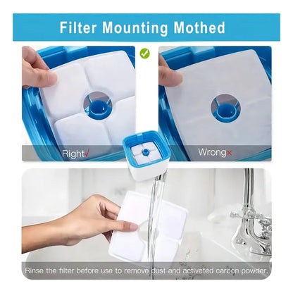 Filtros De Repuesto Para Fuente De Agua Para Mascotas 4 Unid Color Blanco