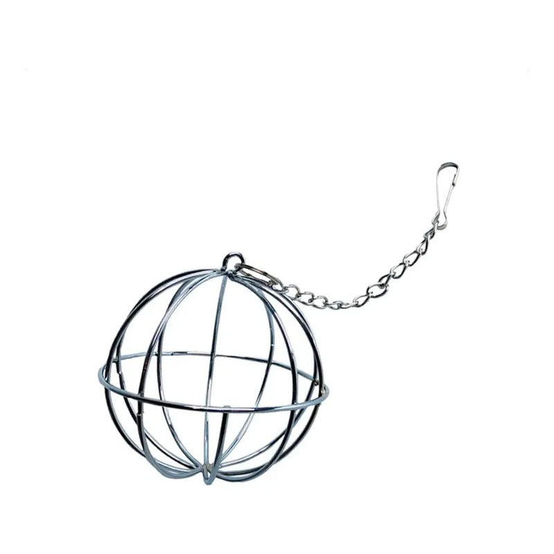 Bola Henera Colgante Para Roedores 12 Cm Plateado