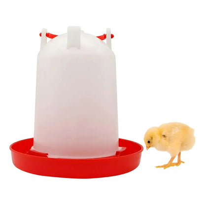 Pack Comedero 3kg Y Bebedero 3l Gallinas Pollos Plástico Roro Rojo