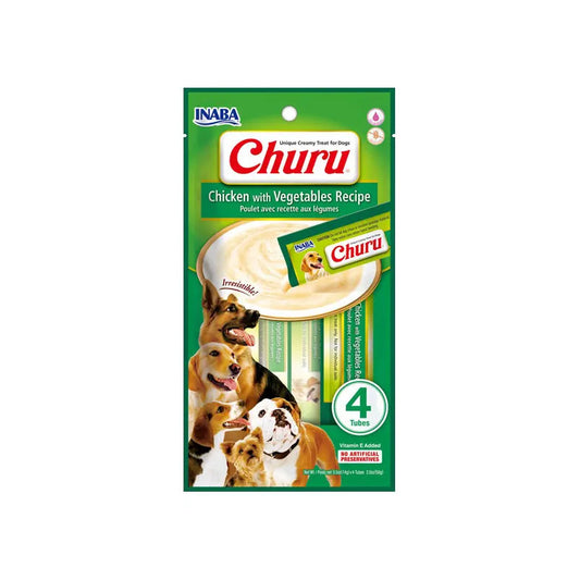 Churu sabor pollo con vegetales 4 tubos