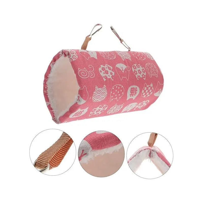 Cama de polar con ganchos Talla S rosa