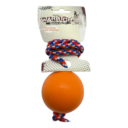Juguete bola maciza con cuerda naranja